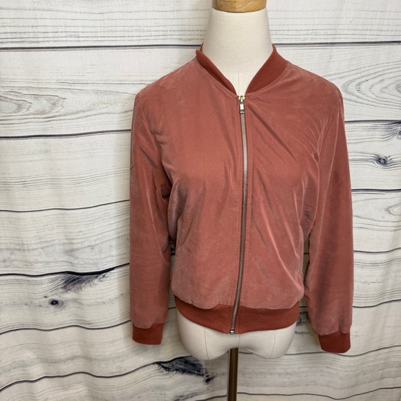 American Apparel Women's Terracotta Bomber Jacket - Picture 1 of 5